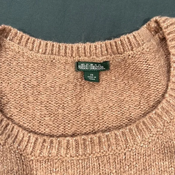 Wild Fable 2X Mauve Knit Sweater - Picture 3 of 4